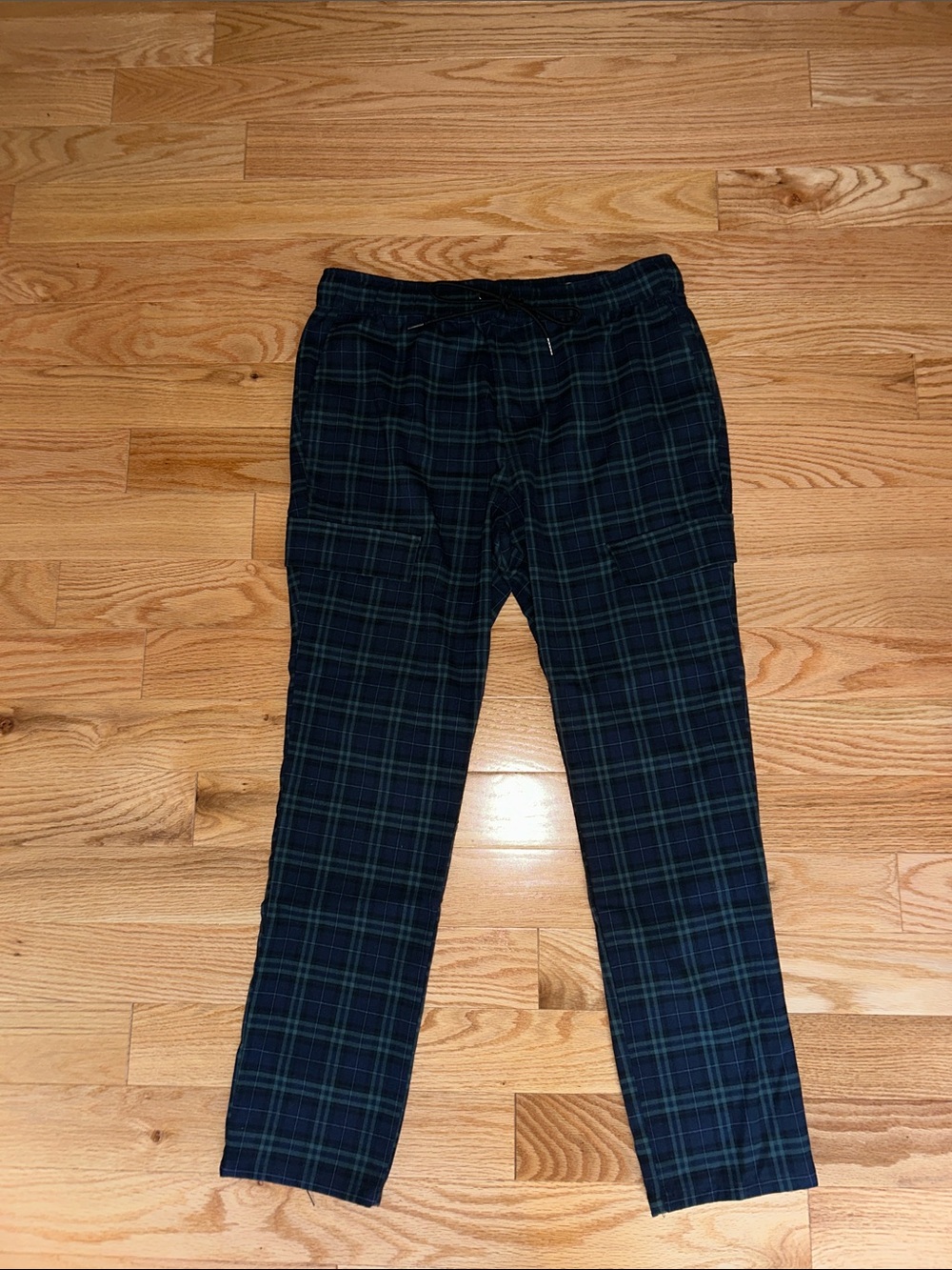 PacSun Black & Green Plaid Jogger Pants L